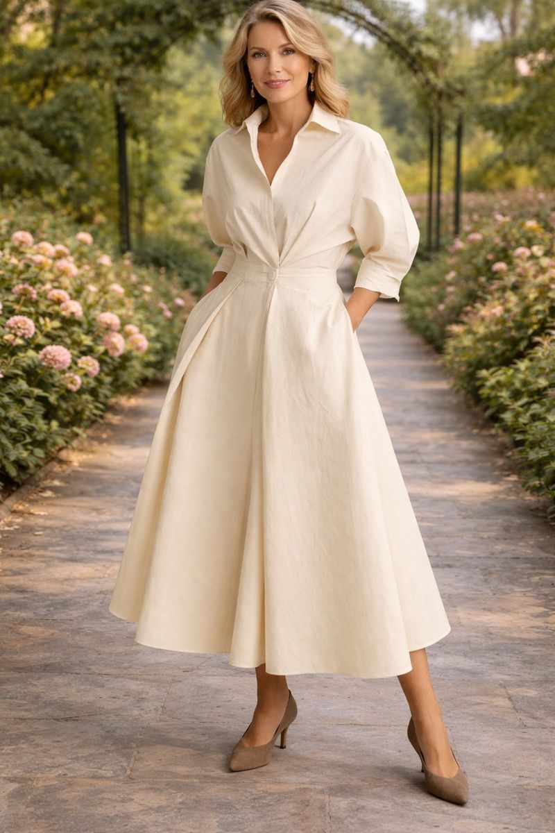 Monroe™ | Robe Maxi Fluide avec Croisé à l'Avant