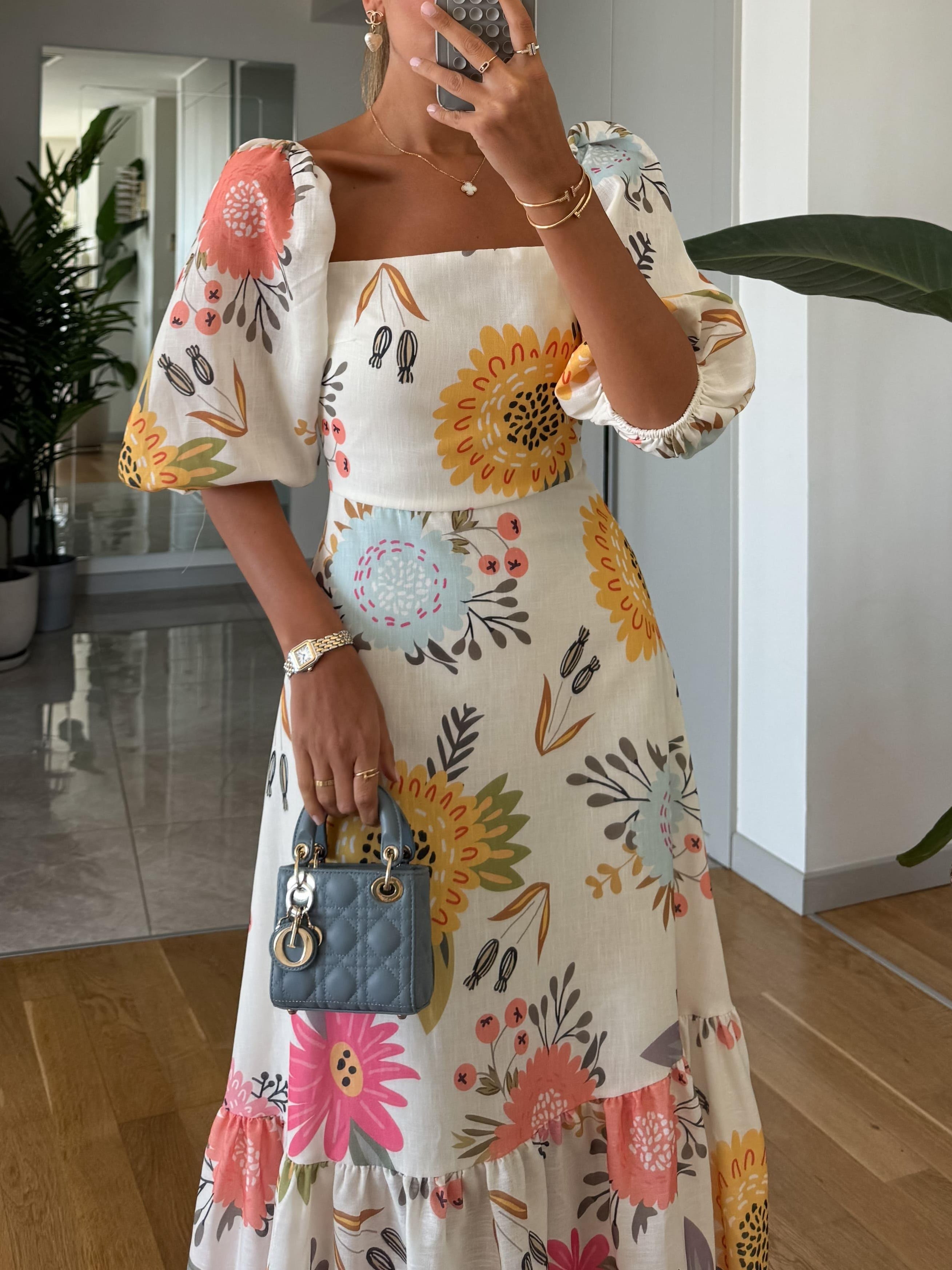 SAVINÉ™ | Robe Élégante avec Décolleté Carré
