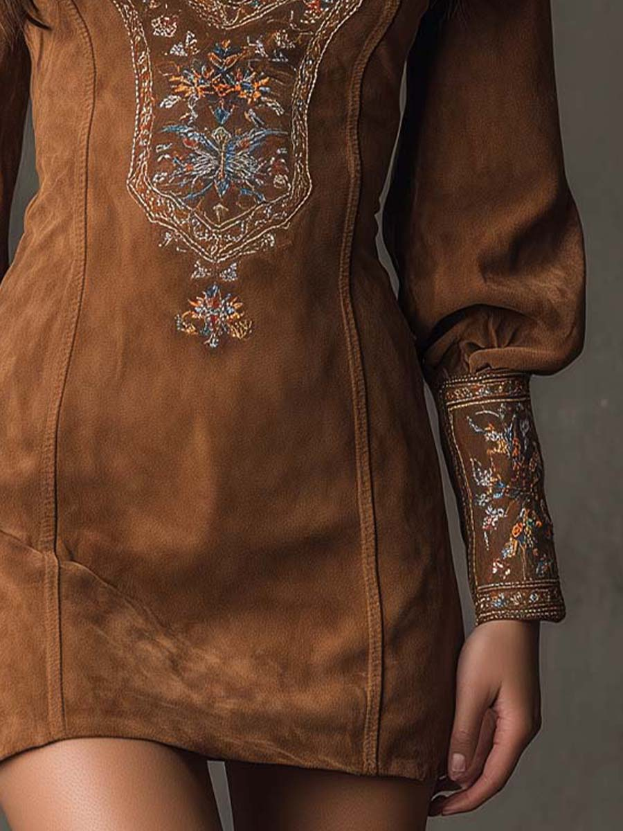 Robe Courte Effet Suède