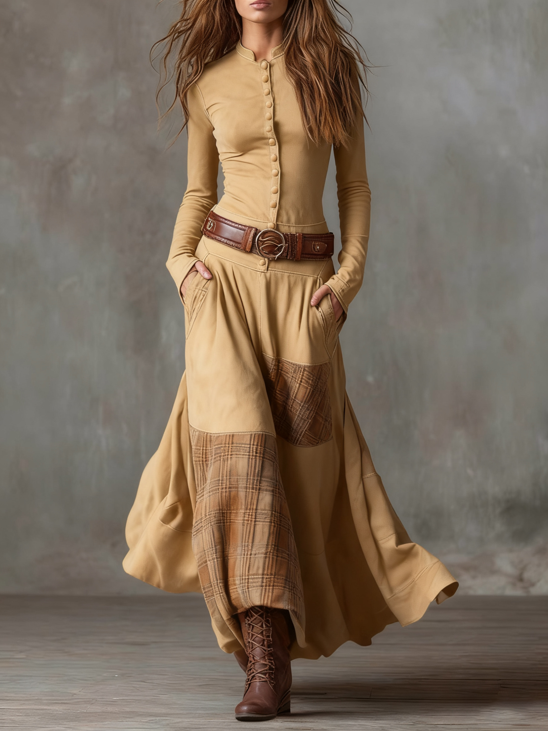 Michelle | Robe en Suède avec Ceinture
