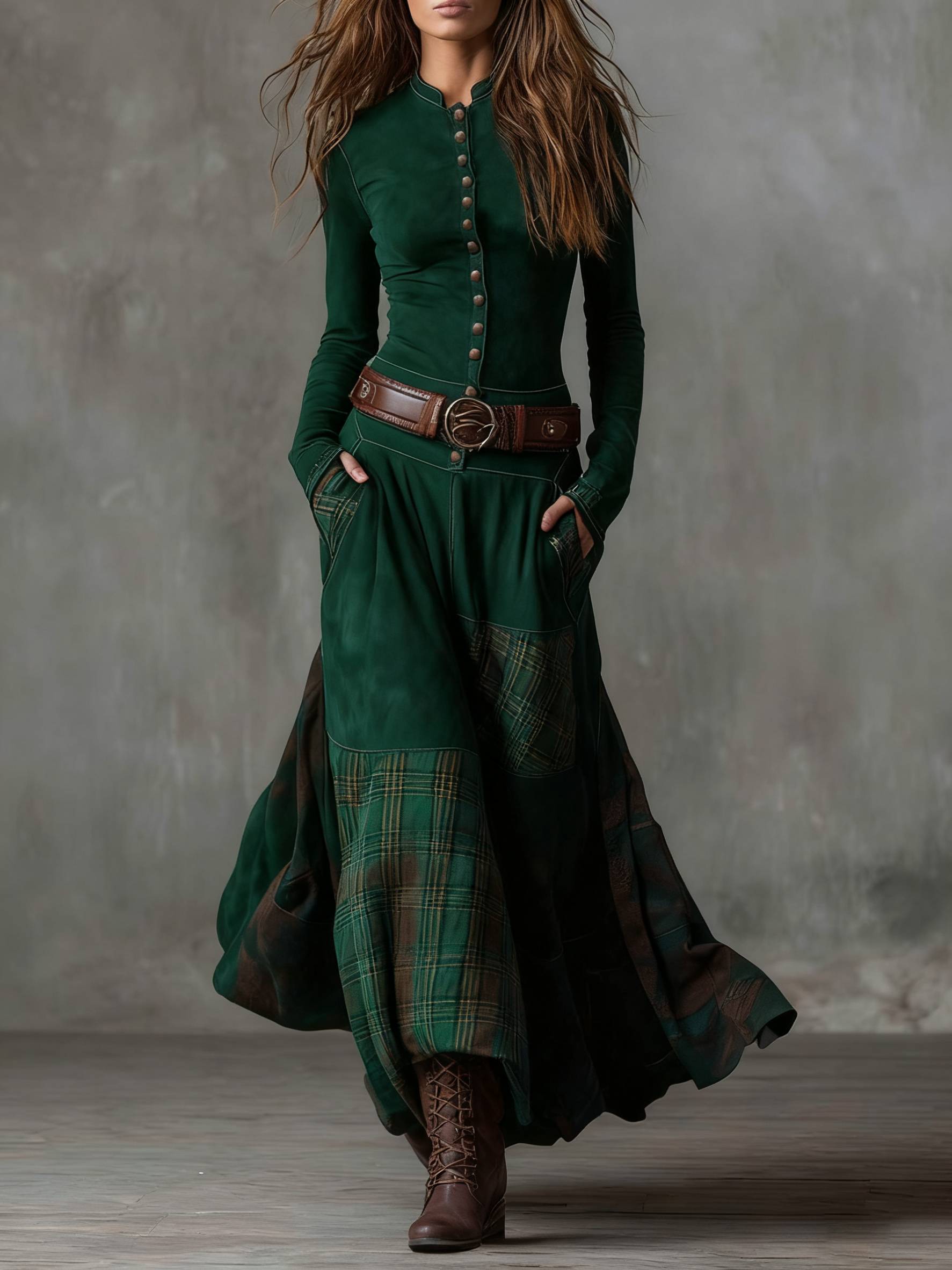 Michelle | Robe en Suède avec Ceinture