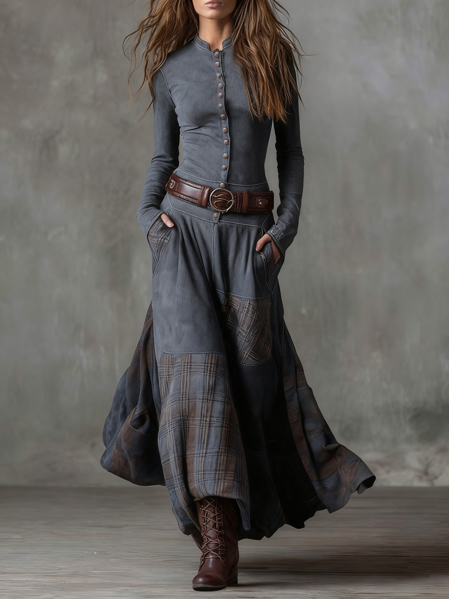 Michelle | Robe en Suède avec Ceinture