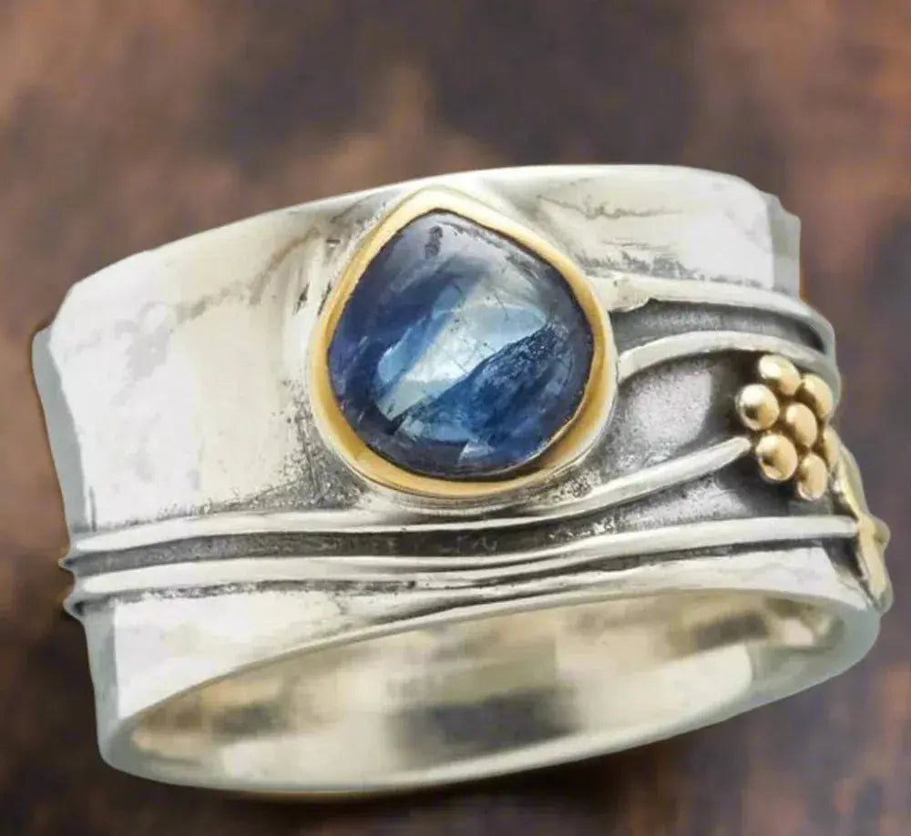 Bague de méditation en pierre précieuse bohémienne