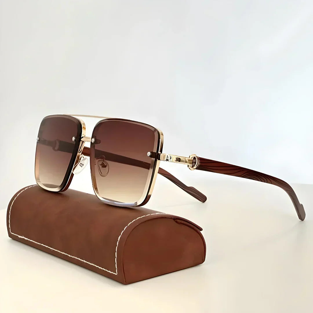 Marcello — Lunettes de soleil en métal et bois