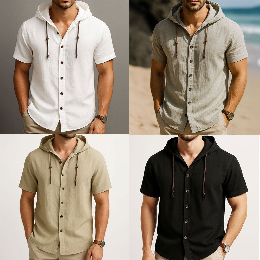 Chemise à Capuche en Lin Côte