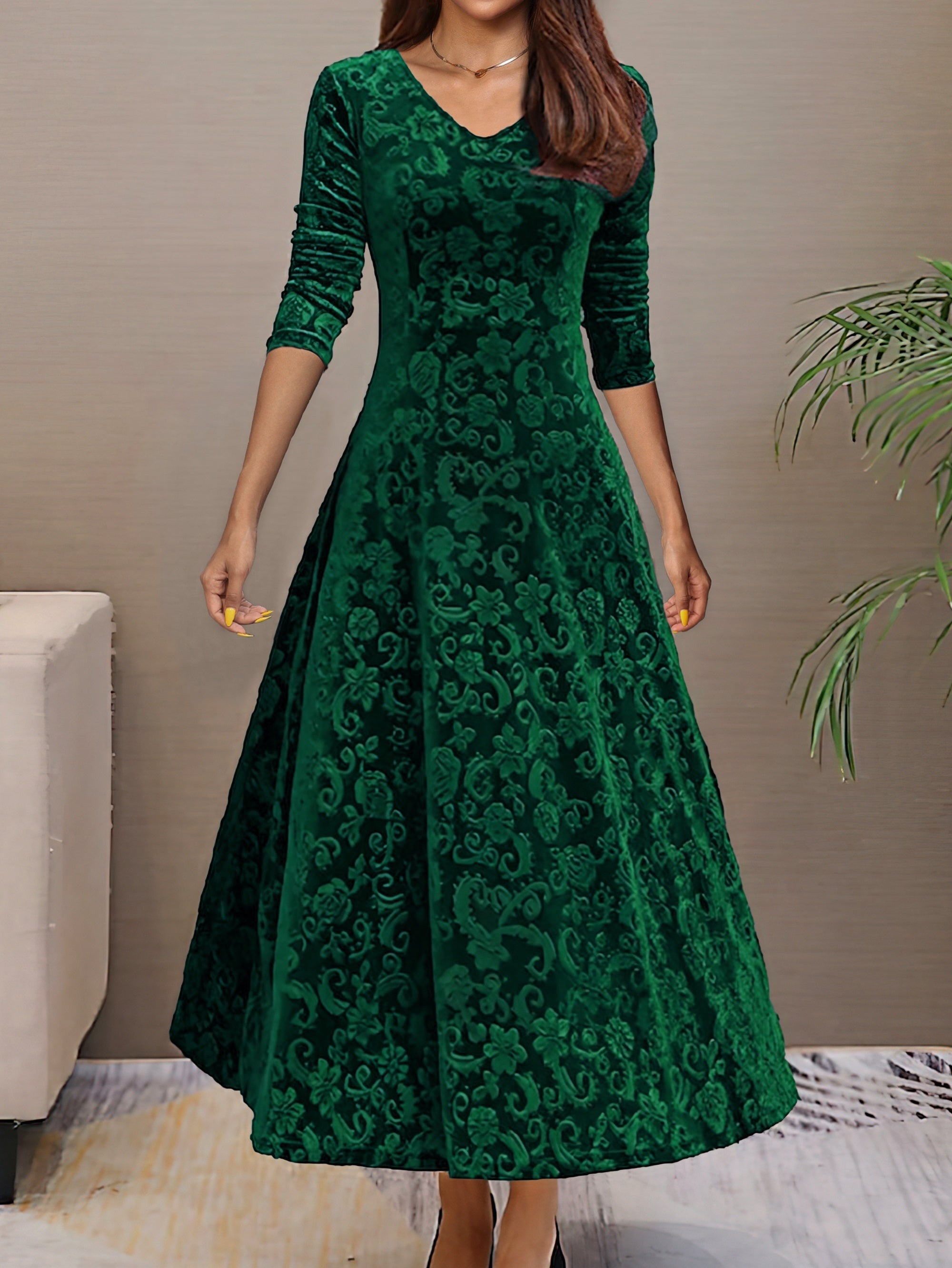 Denise | Robe Élégante en Velours