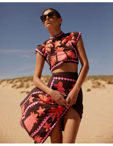 Katia - Top and Printed Skirt Set