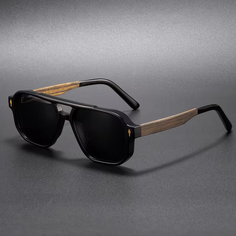 Vittorio — Lunettes de soleil en acétate et bois