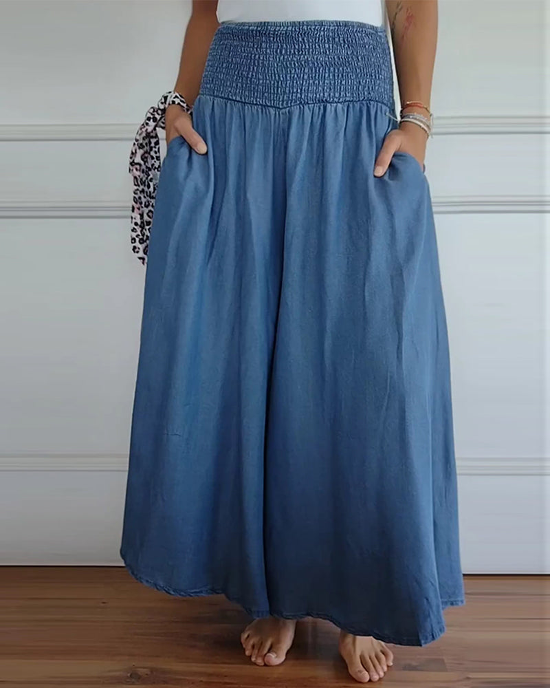 Jasper | Pantalon Fluide à Taille Froncée