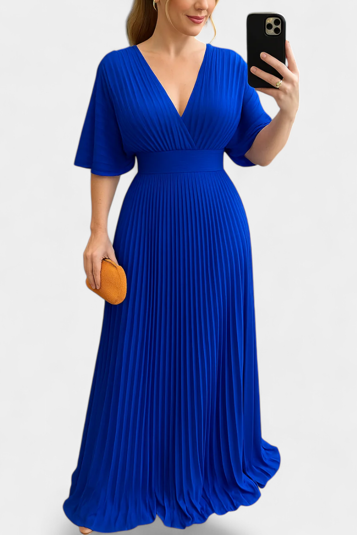 Robe Plissée Odele avec Dos Découvert