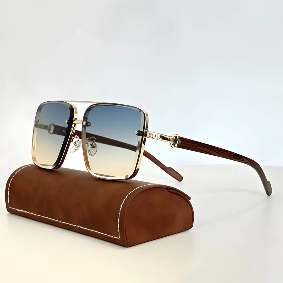 Marcello — Lunettes de soleil en métal et bois