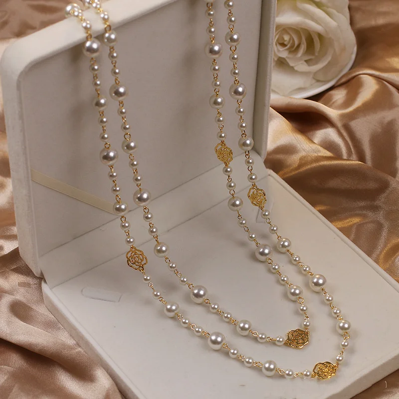 Elegante Gold-Perlenkette
