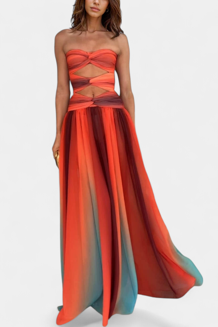 Maisie A-Line Strapless Maxi Dress