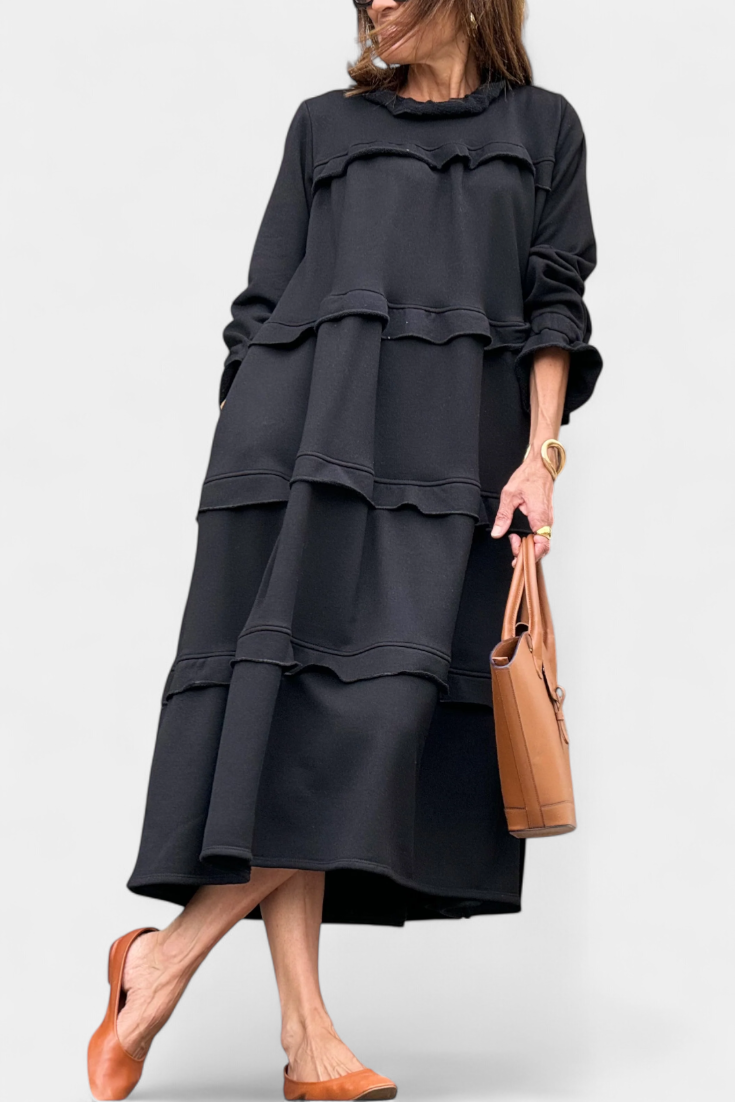 Robe Sweat Ruffle Casual-Chic Jada