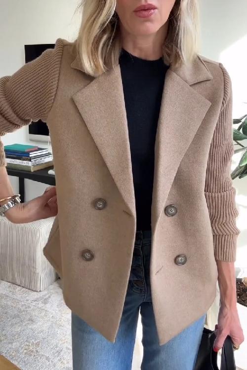 SORELLE™ - Blazer Élégant à Manches Tricotées