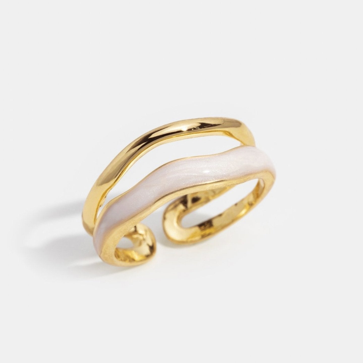 Bague Dorée Sahara à Couches