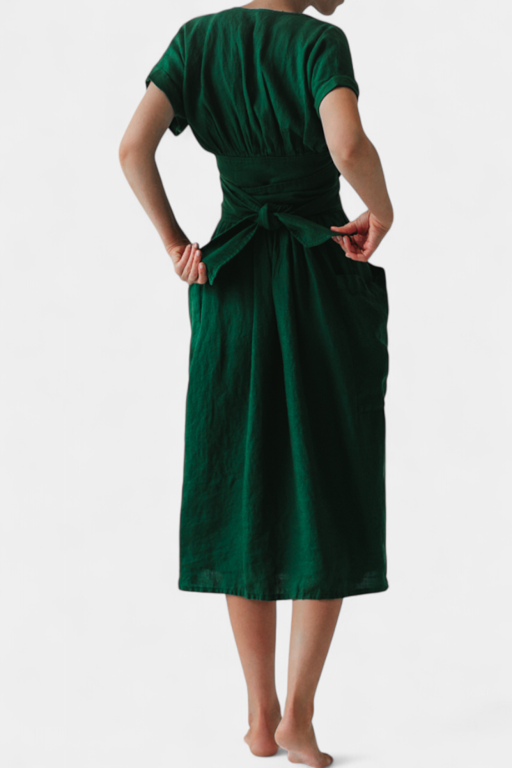 Cressida | Robe Exclusive avec Décolleté en V et Taille Ajustable
