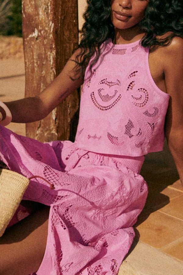 Moise | Ensemble en Dentelle Rose