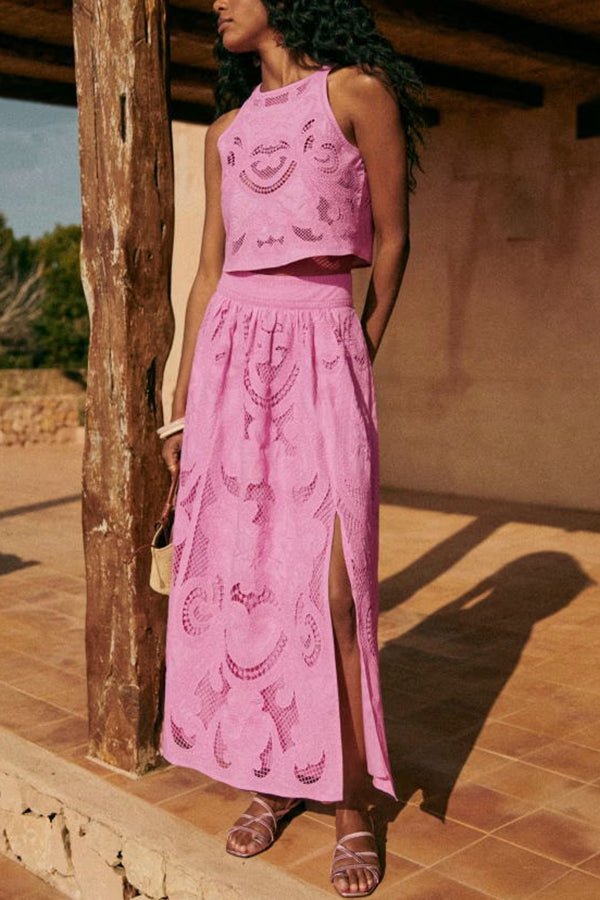 Moise | Ensemble en Dentelle Rose