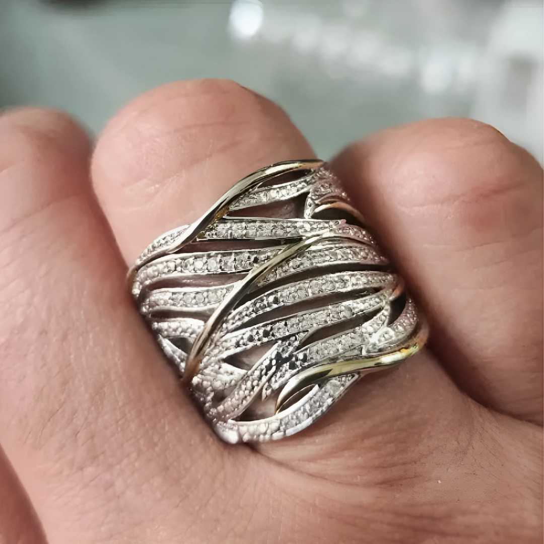 Bague Tordue Élégante Multicouche