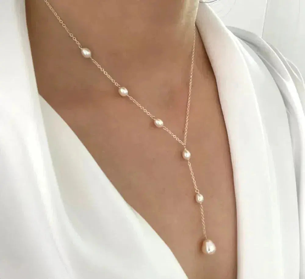 Vintage-Pendelkette mit Perlen